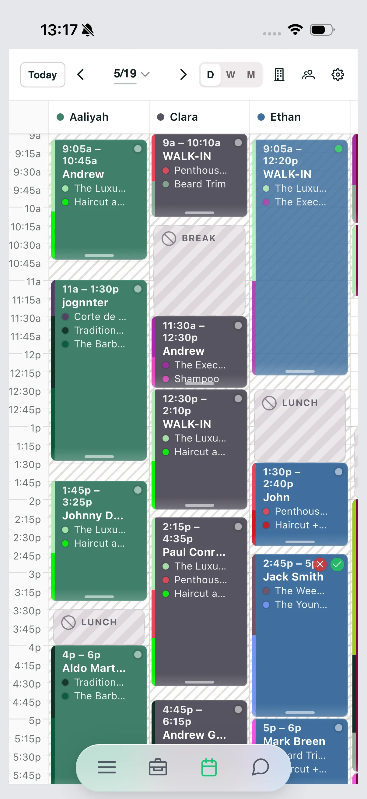 Agenda frizerului pe iPhone